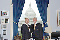 Congressman Dan Burton (R-IN) and TCA President Lincoln McCurdy meet